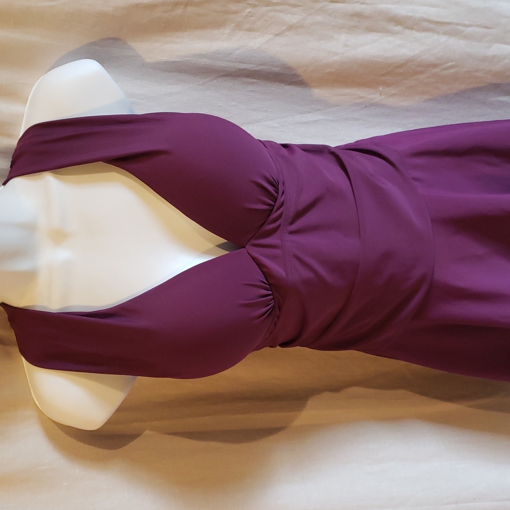 Plum Purple Women's Two-Piece Tankini Bathing Suit with Shorts Size L